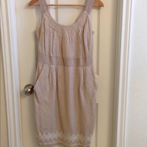 Banana Republic tan sleeveless dress